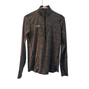 Under Armour Womens Size Small Loose Fit Long Sleeve Athletic Shirt Gray Workout